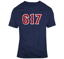 Load image into Gallery viewer, Boston Champs 617 Area Code Boston Baseball Fan T Shirt - 1027913571