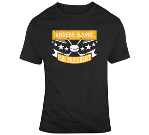 Anders Bjork For President Boston Hockey Fan T Shirt - 1083528820