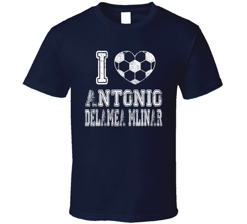 Antonio Delamea Mlinar I Heart New England Soccer T Shirt - 1171224568