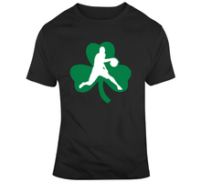 Load image into Gallery viewer, Kyrie Irving Boston Basketball Team Clover Silhouette Black T Shirt - 1230884414