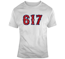 Load image into Gallery viewer, Boston Champs 617 Area Code Boston Baseball Fan Distressed T Shirt - 1348427928