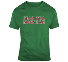 Load image into Gallery viewer, Fear The Monster Monstah Distressed Boston Baseball Fan T Shirt - 1587515239