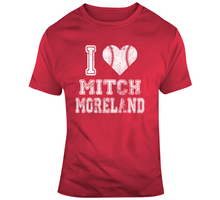 Load image into Gallery viewer, Mitch Moreland I Heart Boston Baseball Fan T Shirt - 1994401459
