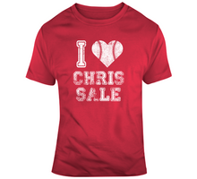 Load image into Gallery viewer, Chris Sale I Heart Boston Baseball Fan T Shirt - 2119115135