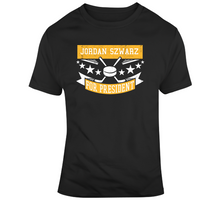 Load image into Gallery viewer, Jordan Szwarz For President Boston Hockey Fan T Shirt - 2518082386