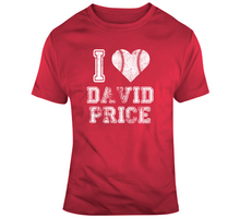 Load image into Gallery viewer, David Price I Heart Boston Baseball Fan T Shirt - 254353022