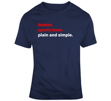 Load image into Gallery viewer, Boston Sports Town Plain and Simple New England Football Fan T Shirt - 2998540224