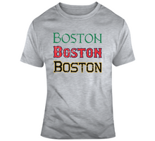 Load image into Gallery viewer, Boston Home Team Distressed Sports T Shirt - 341480958