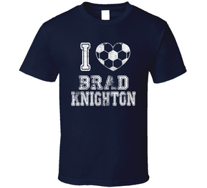 Brad Knighton I Heart New England Soccer T Shirt - 3718484902