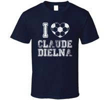 Load image into Gallery viewer, Claude Dielna I Heart New England Soccer T Shirt - 3796734844