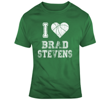 Load image into Gallery viewer, Brad Stevens I Heart Boston Basketball Fan T Shirt - 3822108391
