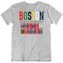 Load image into Gallery viewer, Boston City of Champions Boston Sports Fan Distressed T Shirt - 3979602626