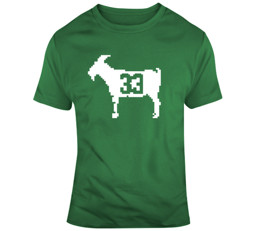 Boston Basketball Team Retro 8 Bit Larry Legend Goat 33 T Shirt - 400468647