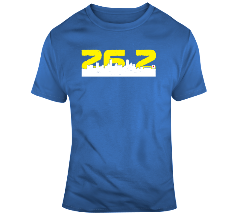 Boston Marathon inspired 26.2 miles City Skyline T Shirt - 4423587230