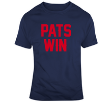 Load image into Gallery viewer, Pats Win New England Football Fan T Shirt - 4502795000