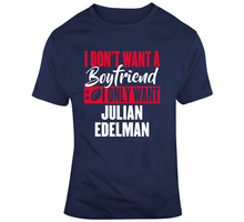 Load image into Gallery viewer, Julian Edelman Boyfriend New England Football Fan T Shirt - 4594664289