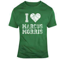 Load image into Gallery viewer, Marcus Morris I Heart Boston Basketball Fan T Shirt - 4685450048