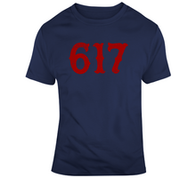 Load image into Gallery viewer, Boston Area Code Boston Baseball Fan T Shirt - 4740484007