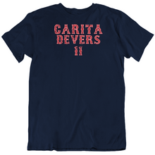 Load image into Gallery viewer, Rafael Devers Carita Distressed Boston Baseball Fan T Shirt - 5282546935