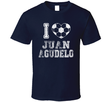 Load image into Gallery viewer, Juan Agudelo I Heart New England Soccer T Shirt - 5302544225