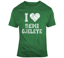 Load image into Gallery viewer, Semi Ojeleye I Heart Boston Basketball Fan T Shirt - 5398362462