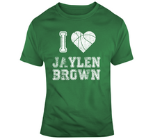 Load image into Gallery viewer, Jaylen Brown I Heart Boston Basketball Fan T Shirt - 5451888205