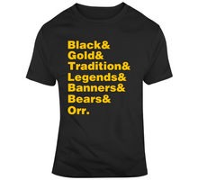 Load image into Gallery viewer, Boston Hockey Fan Tradition Names T Shirt - 5669703297