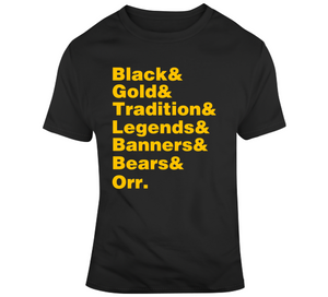 Boston Hockey Fan Tradition Names T Shirt - 5669703297