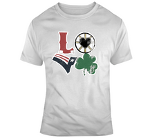 Load image into Gallery viewer, Boston Sports Teams Boston Love Hockey Basketball Football Baseball Fan T Shirt - 5823309348