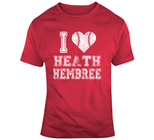 Load image into Gallery viewer, Heath Hembree I Heart Boston Baseball Fan T Shirt - 6115850925
