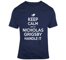 Load image into Gallery viewer, Nicholas Grigsby Keep Calm New England Football Fan T Shirt - 6650701106