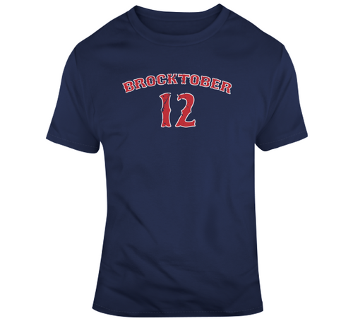 Brock Holt Brocktober 12 Boston Baseball Fan Distressed T Shirt - 6703240668