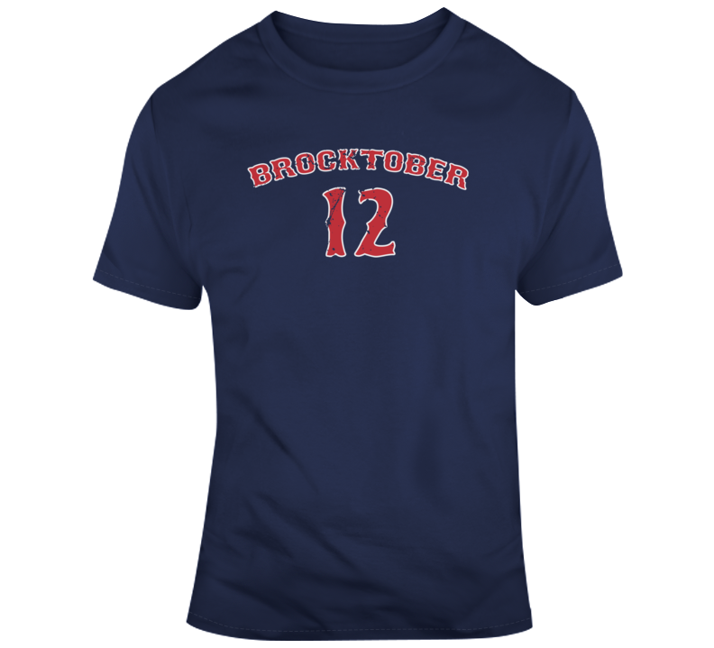 Brock Holt Brocktober 12 Boston Baseball Fan Distressed T Shirt - 6703240668