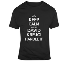 Load image into Gallery viewer, David Krejci Keep Calm Boston Hockey Fan T Shirt - 6816146558