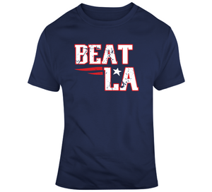 Beat La Football New England Fan Distressed T Shirt - 6834588755