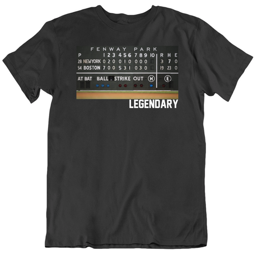 Boston Fenway Scoreboard Rivalry 19 To 3 Baseball Fan T Shirt - 6983944463