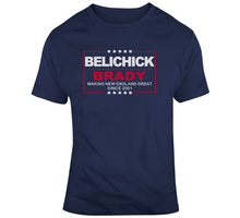 Load image into Gallery viewer, Bill Belichick and Tom Brady Making New England Great Since 2001 Football Fan T Shirt - 7093261155