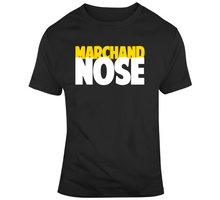 Load image into Gallery viewer, Brad Marchand Knows Nose Parody Funny Boston Hockey Fan T Shirt - 7246355593