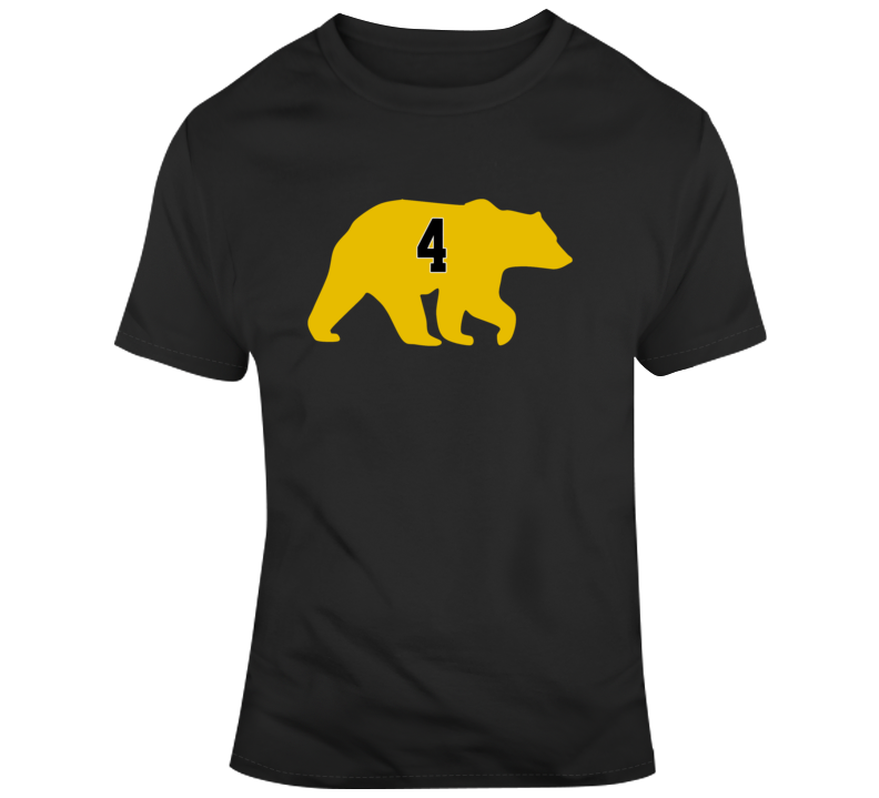 Bobby Orr Bear Silhouette Boston Hockey Fan T Shirt - 7299928903