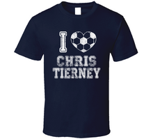 Load image into Gallery viewer, Chris Tierney I Heart New England Soccer T Shirt - 7561061267