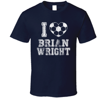 Load image into Gallery viewer, Brian Wright I Heart New England Soccer T Shirt - 757044565