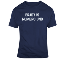 Load image into Gallery viewer, Brady Is Numero Uno Arnold Pumping Iron Parody Football T Shirt - 8115365180