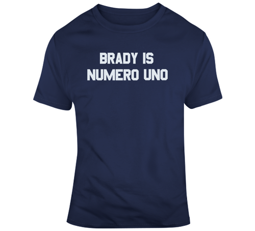 Brady Is Numero Uno Arnold Pumping Iron Parody Football T Shirt - 8115365180