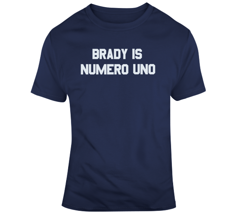 Brady Is Numero Uno Arnold Pumping Iron Parody Football T Shirt - 8115365180