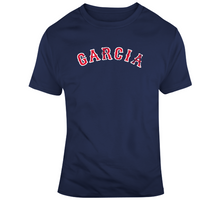 Load image into Gallery viewer, Boston Faithful Garcia Baseball Fan Distressed Navy T Shirt - 8561471495