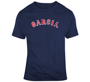 Boston Faithful Garcia Baseball Fan Distressed Navy T Shirt - 8561471495