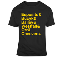 Load image into Gallery viewer, Boston Hockey Fan 1970 Champions Names T Shirt - 860649339