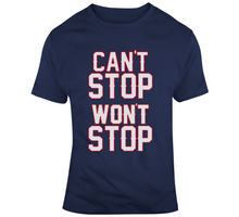 Load image into Gallery viewer, Cant Stop Wont Stop New England Football Fan T Shirt - 8955028064