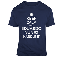 Load image into Gallery viewer, Eduardo Nunez Keep Calm Boston Baseball Fan T Shirt - 9221117590