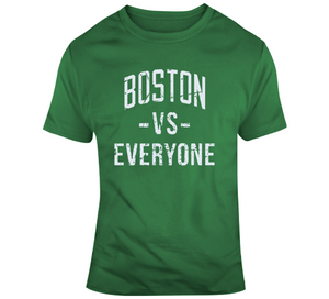 Boston Vs Everyone Boston Basketball Fan Distressed T Shirt - 9223432729